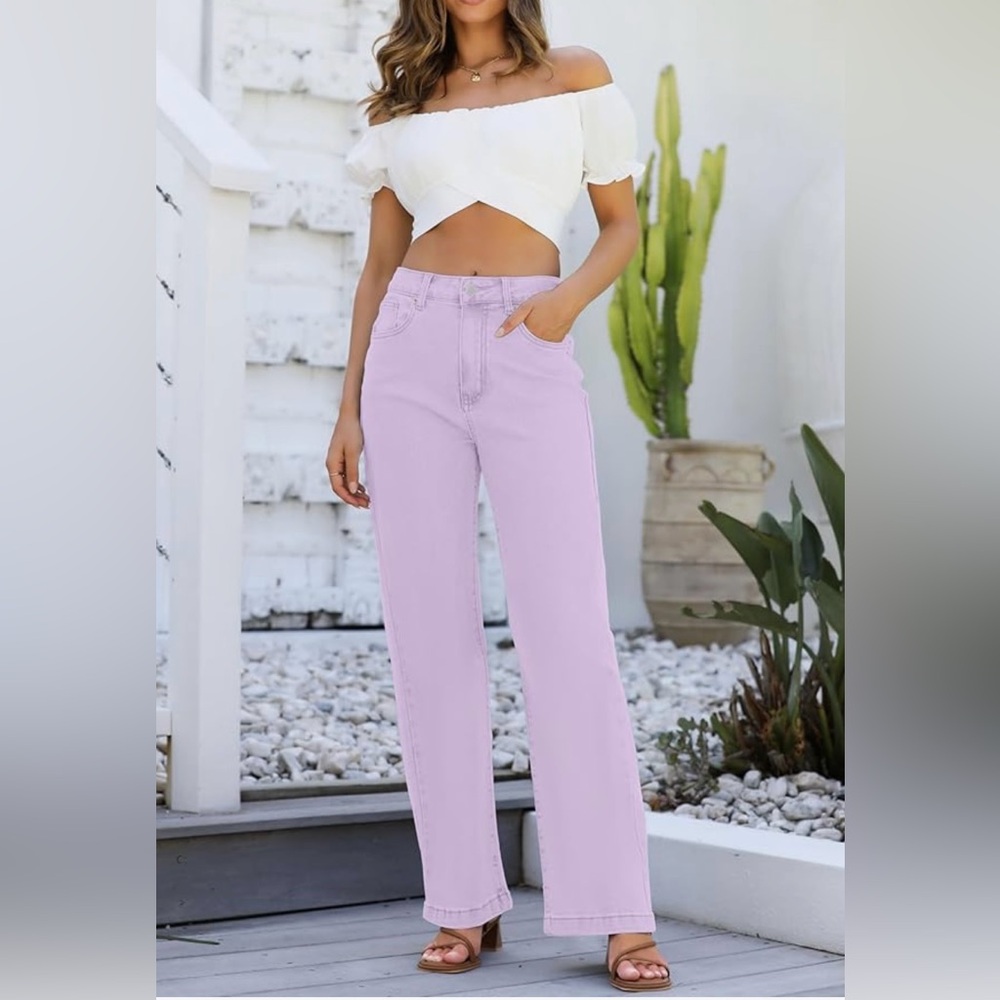 Lavender light purple lilac  Women's Jeans new 6